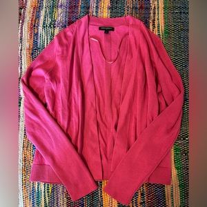 Banana Republic Hot Pink Open Front Cardigan size L